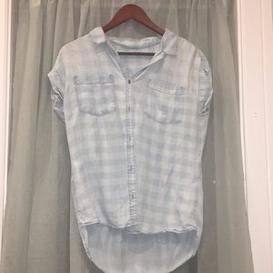 White and blue flannel